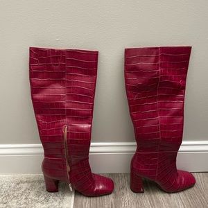Sam Edelman Clarem Red Croc Boots